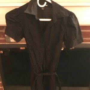 A black H&M collar button down dress.